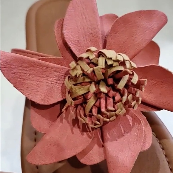 Capelli New York Pink Floral PU Leather Sandals, Size 7-7.5 - Picture 3 of 15